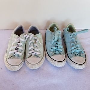 2 Pair of Girls Chuck Taylor & Madison Converse